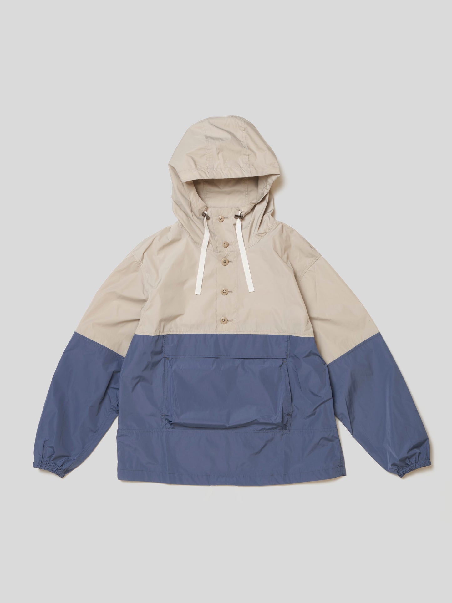 PACKABLE ANORAK/ OYSTER/BLUE